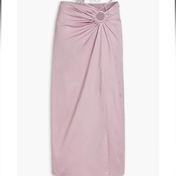 Cult Gaia Nell Ruched Cotton Blend Midi Skirt New NWT​​ - Picture 9 of 9
